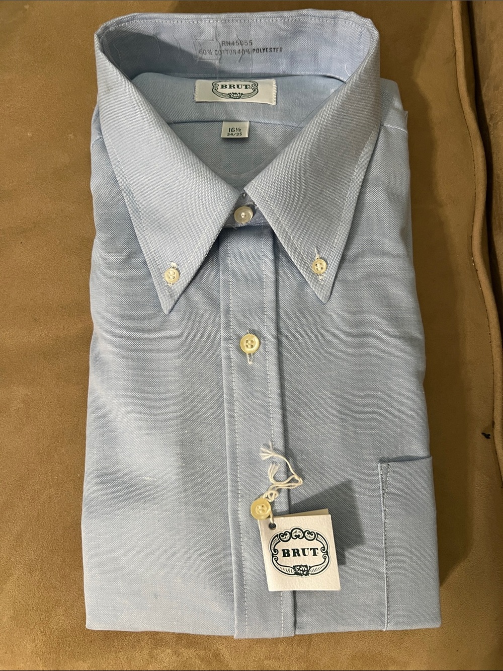 Light Blue Button-Down Dress Shirt for Men